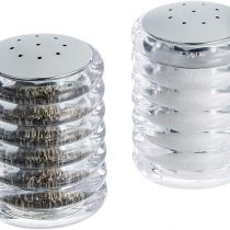 Cole & Mason H820950 Beehive Salt and Pepper Shaker Set | Salt and Pepper Pots | Acrylic/Chrome | 70mm | Twin Salt and Pepper Set | Includes 2 x Salt and Pepper Shakers | 2 Year Guarantee