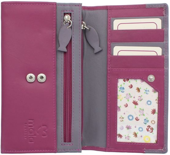 Mala Leather Best Friends Collection Leather Cats On Wall Purse 3417_65 Pink - Image 2