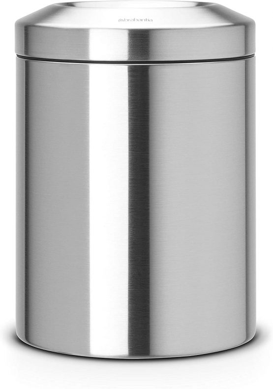 Brabantia Flameguard Waste Paper Bin, 7 L - Matt Steel