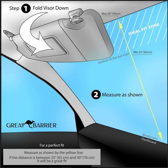 Windscreen Sun Shade - Australian Car Windscreen Cover for Sun Protection - Universal Standard Size - Premium Grade Reduces Interior Temp by half - Sun Shield Protector for Extreme Conditions - Image 4