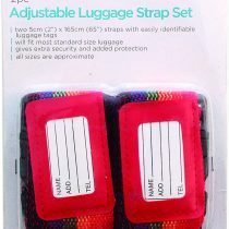 Ashley Housewares 2pc Adjustable Luggage Strap Set