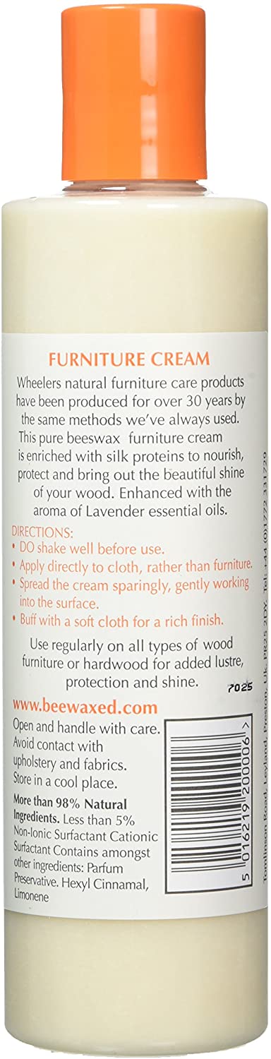 Wheelers Natural Wood Furniture Cream (300ml) Natural Beeswax Furniture Polish Infused with Essential Oils - Image 2