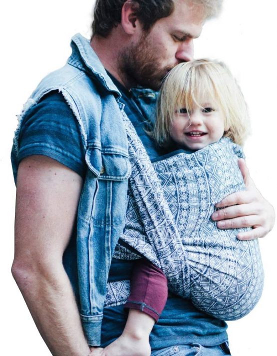 Didymos Indio Baby Wrap Sling (Size 8, Dark Blue/ White)