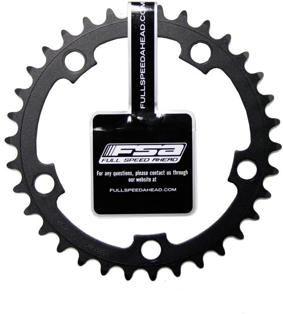 FSA Unisex's Stamped Road N10/11 110BCD V14 Chainring-Black, 110 x 34t