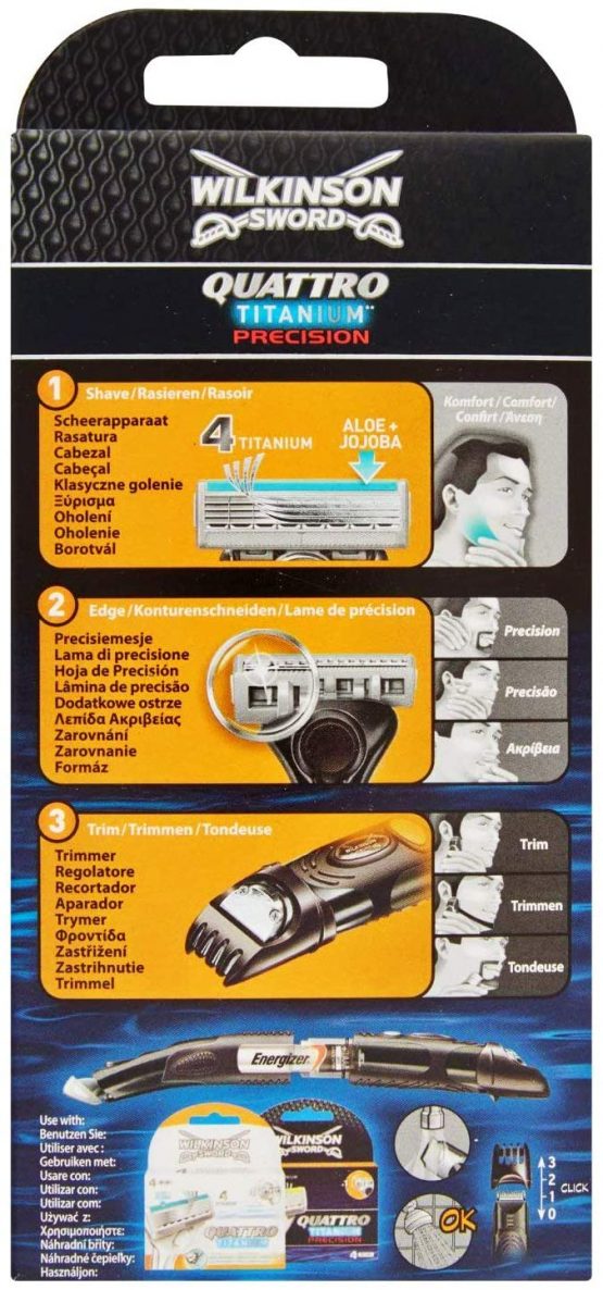 Wilkinson Sword Quattro Titanium Precision Men's Razor - Image 2