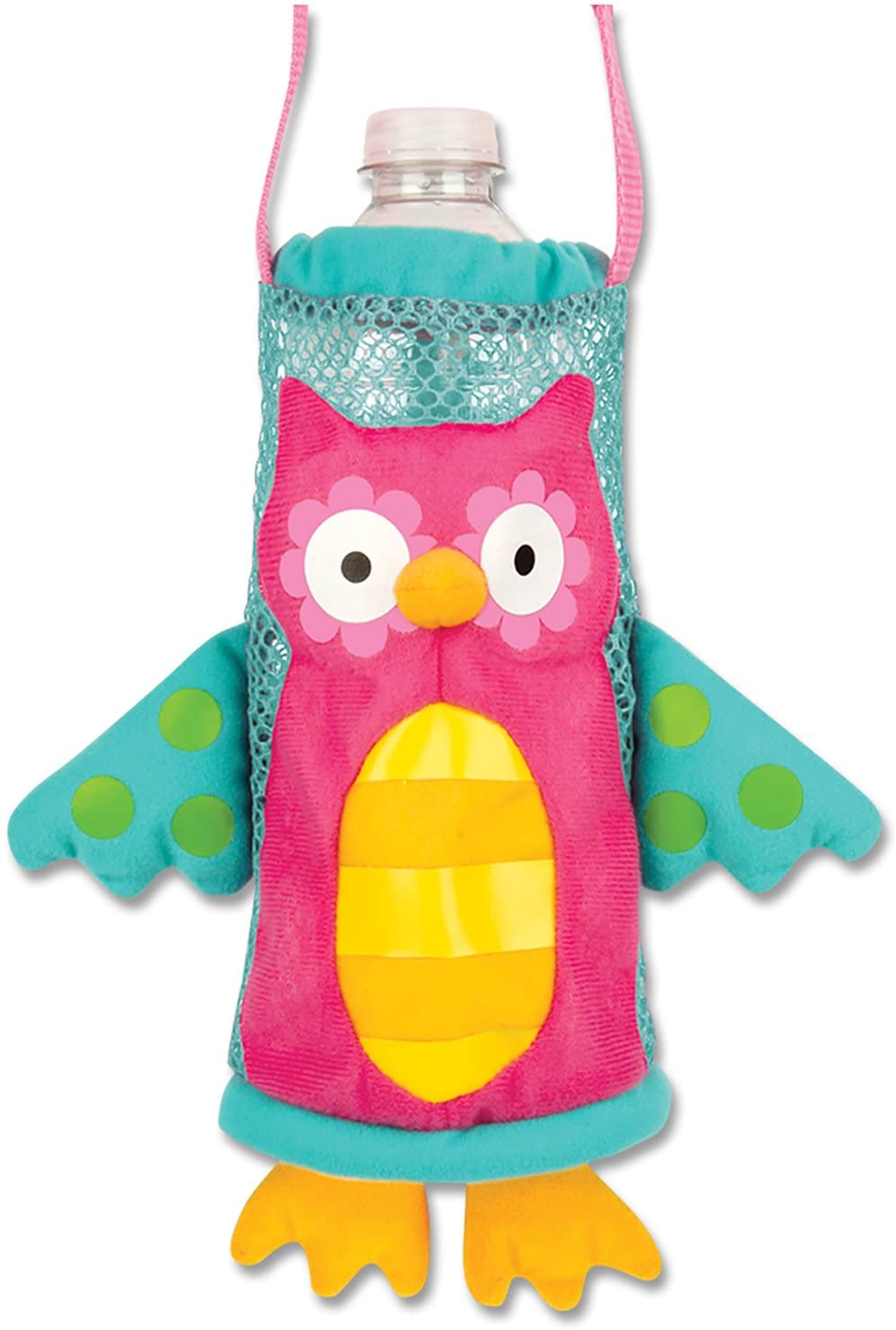 Stephen Joseph SJ670176A Children's Owl Bottle Holder, Polyester, Pink, 8.9 x 7.5 x 18.42 cm