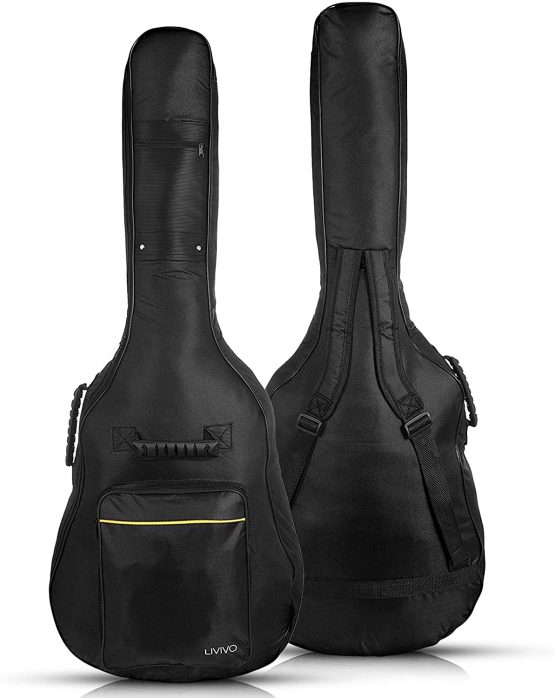 Fineway Durable High Quality Black Padded Full Size 42 Inch Guitar Bag Carry Case - Protective Waterproof Cover for Acoustic Classical and Electric Guitars - Image 3