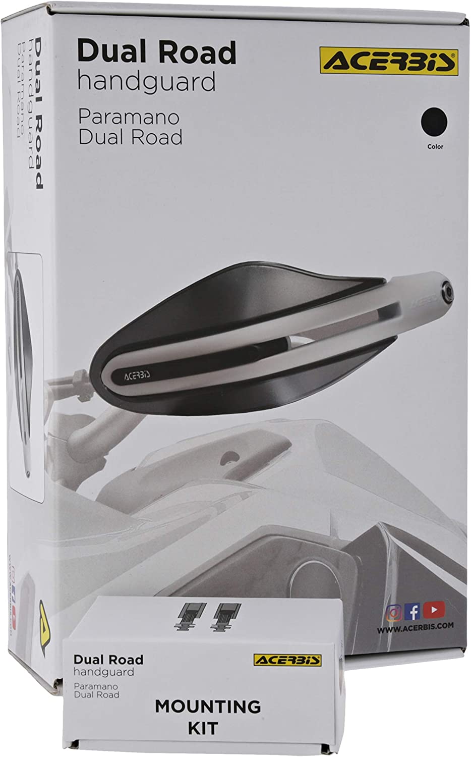 Acerbis 0013046.030 Dual Road Handguards, Black, Einheitsgröße - Image 2