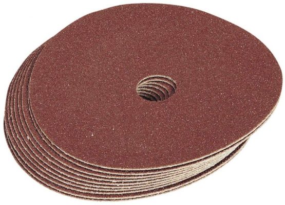 Draper 29082 Aluminium Oxide Sanding Disc, 36 Grit, 100mm, Pack of 10