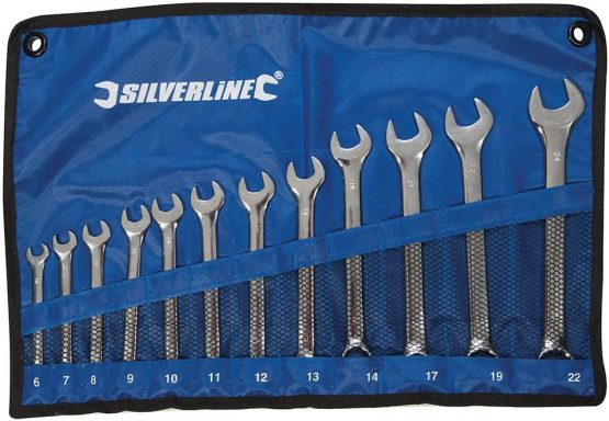 Silverline 633799 Combination Spanner Set 12pce 6 - 22 mm