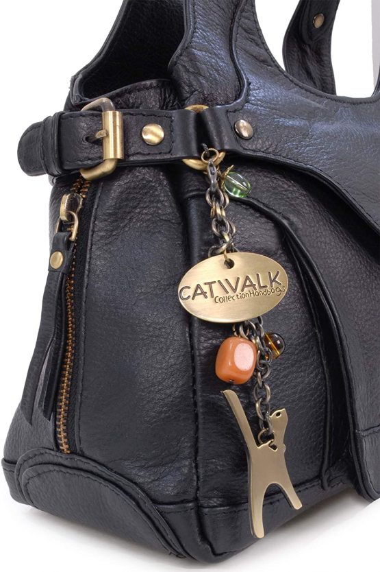 Catwalk Collection Handbags - Women's Leather Top Handle/Shoulder Bag - ROXANNA - Image 3