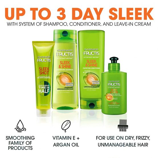 Garnier Fructis Sleek & Shine Intensely Smooth Leave-In Conditioning Cream 10.2 oz - Image 4