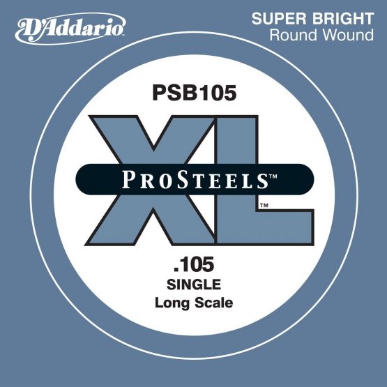 D'Addario .105 ProSteels Long Scale Single String for Bass Guitar
