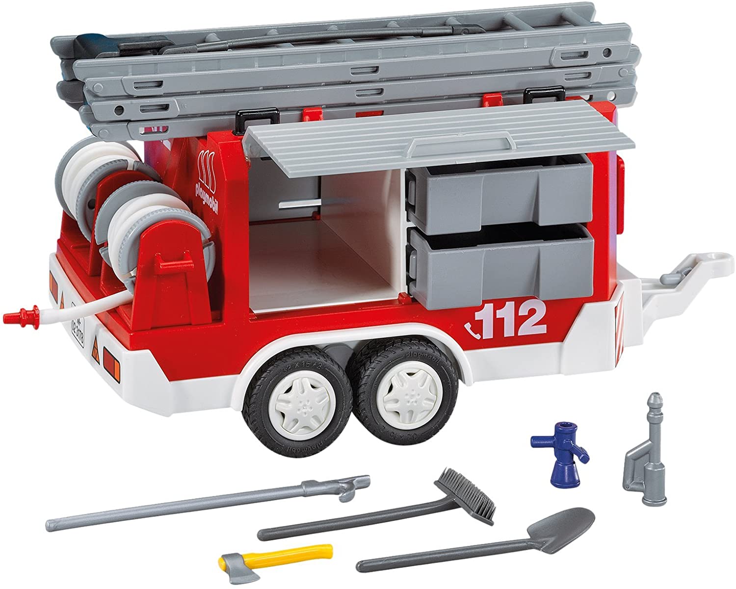 Playmobil 7485 - Fire Trailer, Multicoloured, 8.27 x 4.13 x 4.72 tum - Image 2