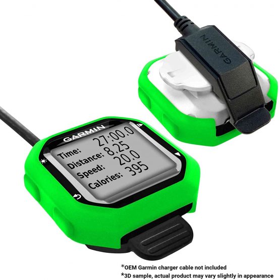 Tuff-Luv Silicone case and screen protection for Garmin Edge 20/25 - Green - Image 2
