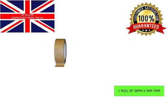 1xRoll  of BT38 Brown Paper Framers Masking Tape 38mm x 50meters