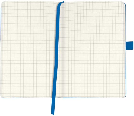 Herlitz A6 Squared My Book Classic Hardcover Notebook with Book Ribbon and Pen Loop - Blue - Image 2