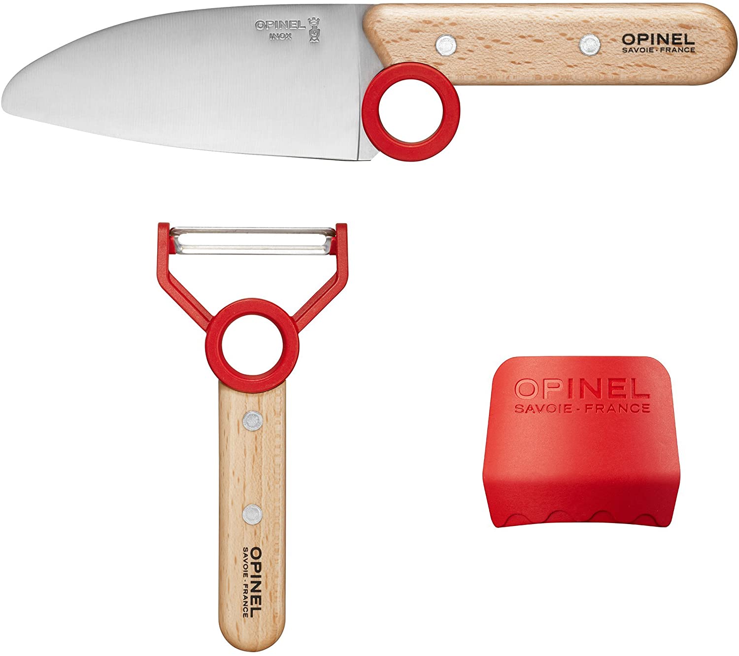 Opinel Chef Knife Set, Beechwood, One size, Gris