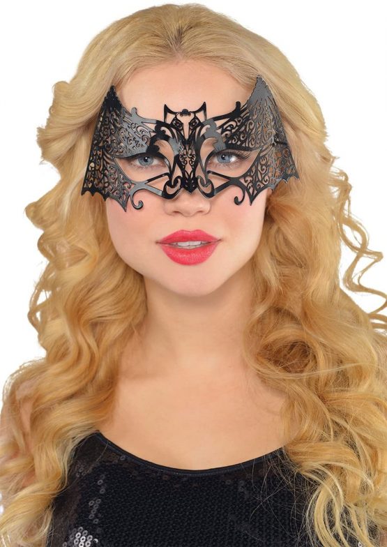 amscan 844000-55 Black Bat Filigree Mask, 1 Pc