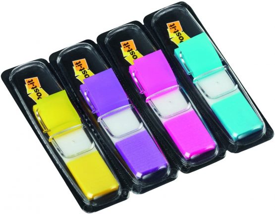 Post-it Index 6834ABP 12mm x 43.1mm Small Flags - Bright Yellow/ Bright Pink/ Bright Purple/ Bright Blue (140 Sheets) - Image 2