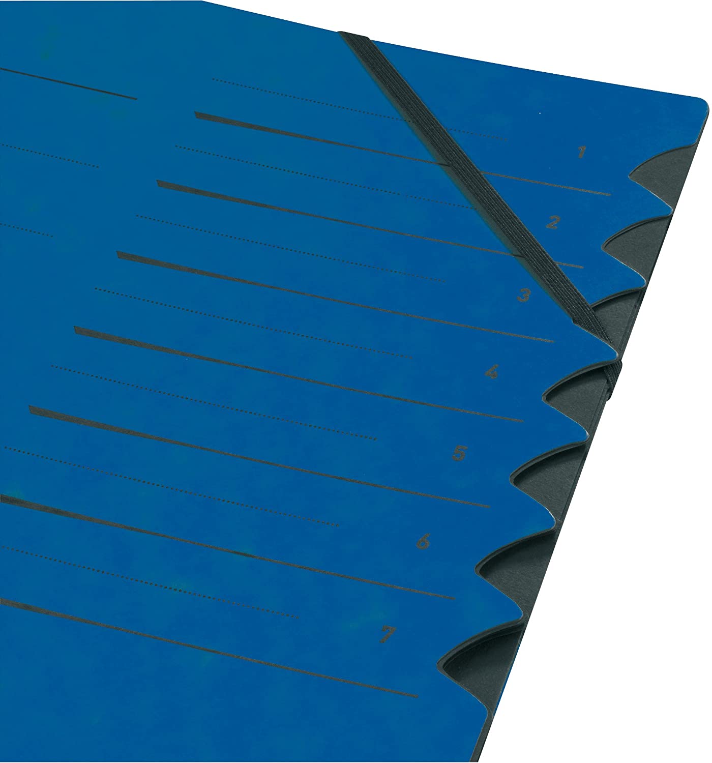 Herlitz Colorspan Part File Manilla Elasticated with Index Tabs 7-Part A4 Blue Ref 10843050, 1-7 - Image 3