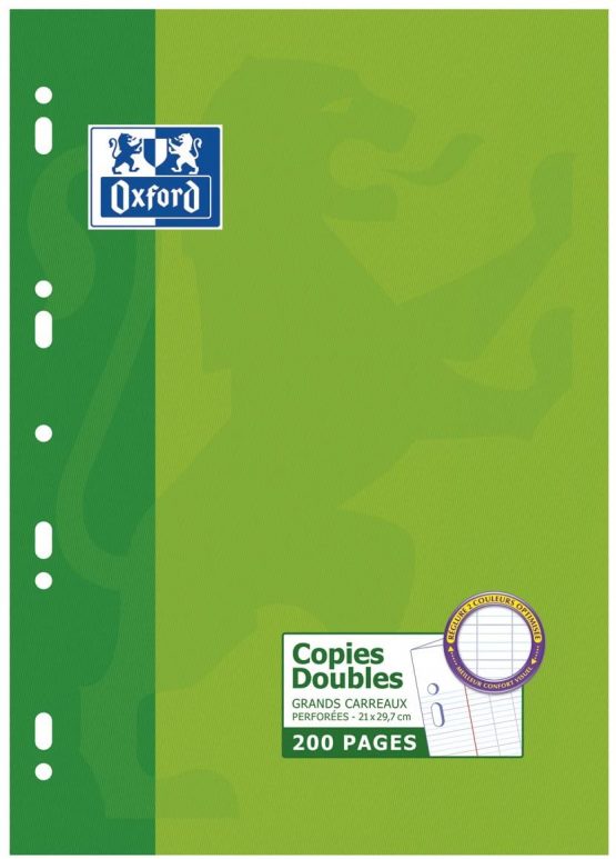 Oxford Scolaire A4 Double Sheets Large Squares 400 Pages White