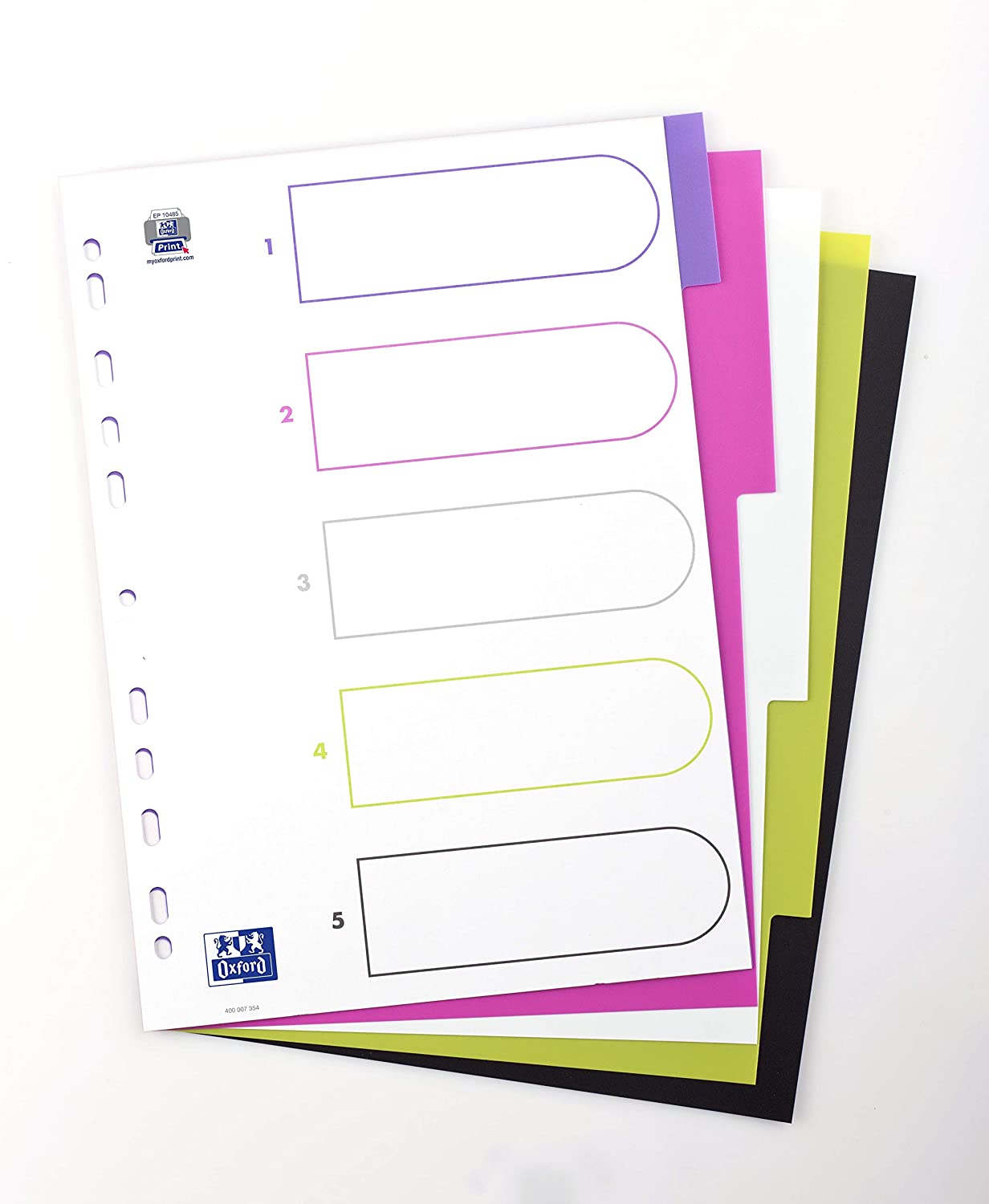 Elba Plastic tab dividers 5-teilig 20 Register Multi-Coloured - Image 2