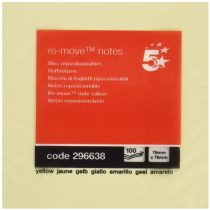 5 Star ft510284225 – Notepad 100 Sheets 76 x 76 mm Yellow