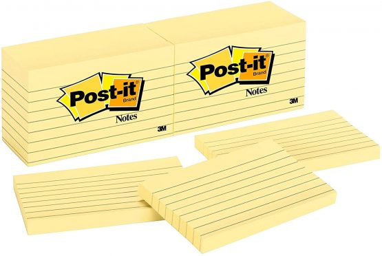 Post-it Recycled Notes - Pastel Rainbow Pink, Light Green, Grass Green, Grey - 12 Pads Per Pack - 100 Sheets Per Pad - 76 mm x 76 mm