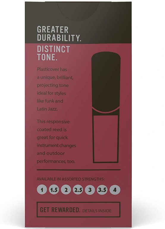 Rico Plasticover 2.0 Strength Reeds for Alto Sax (Pack of 5) - Image 3