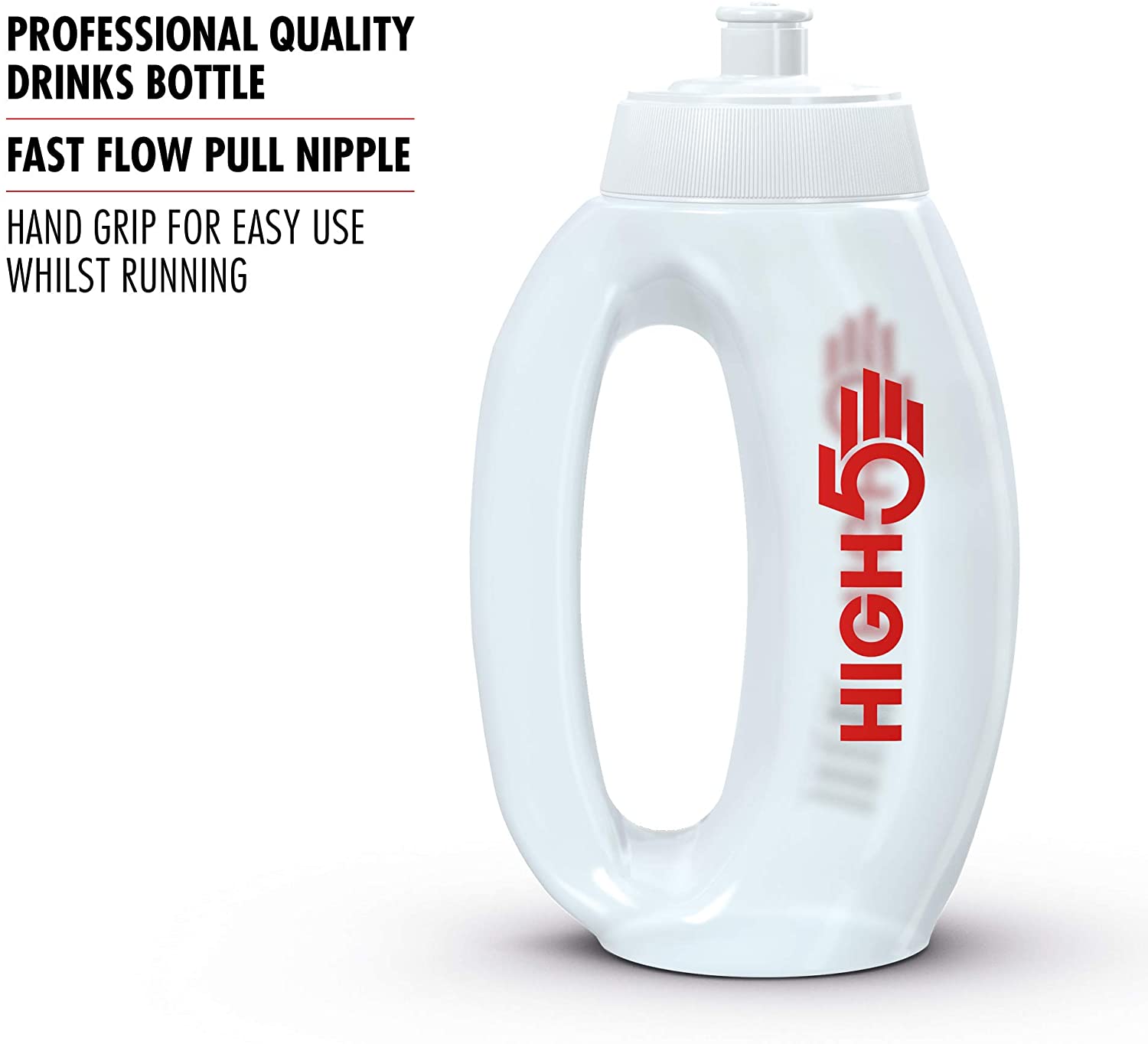 HIGH5 Drinks Professional Sports Run Water Bottle BPA Leak Proof Dishwasher Safe 350ml, Transparent, 350 ml - Image 3