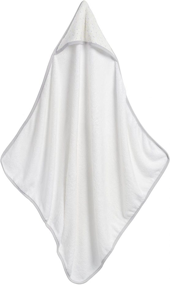 Storksak Hooded Towel and Wash Cloth, Raindot Print - Image 4