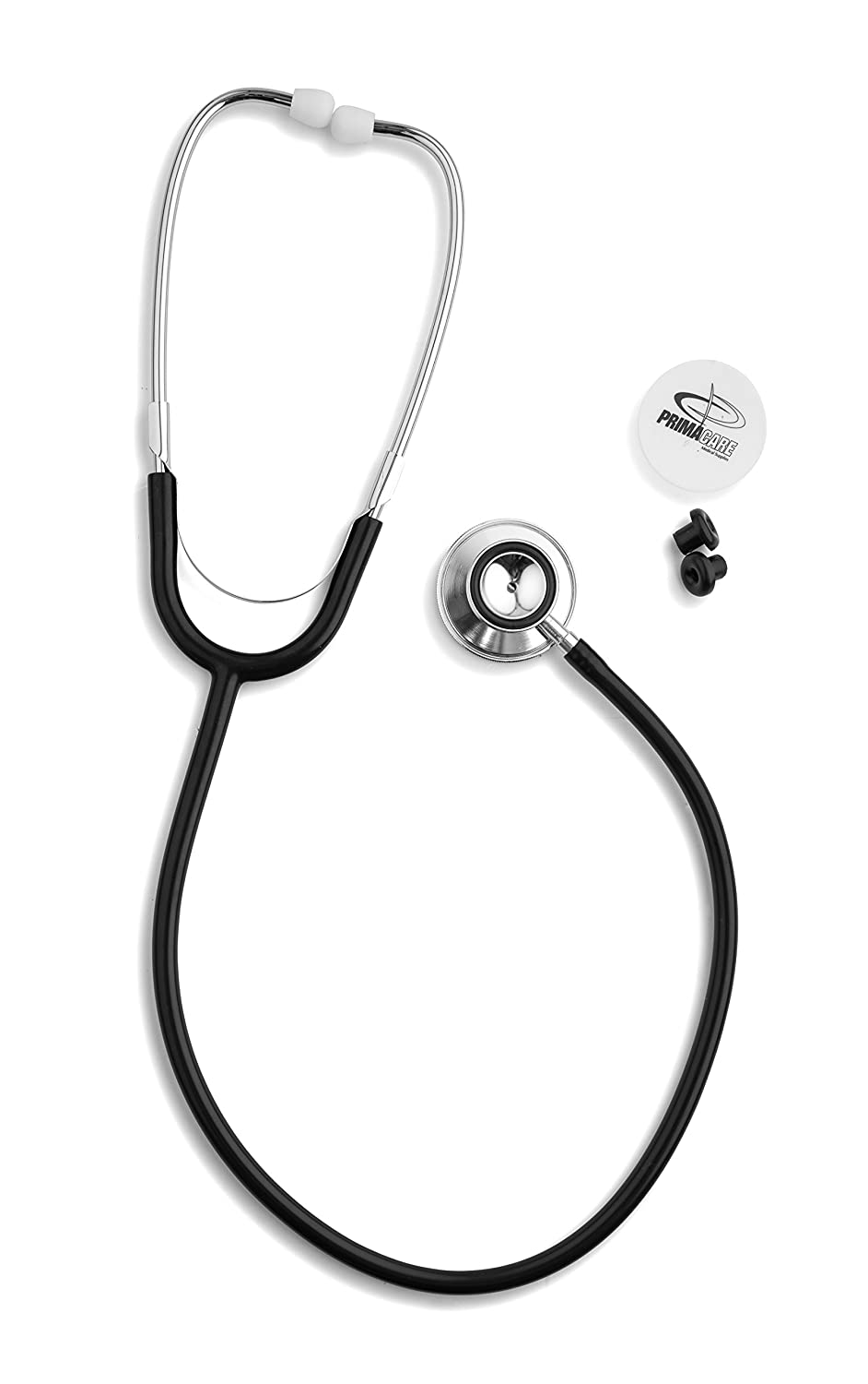Primacare DS-9290-BK Adult Size 22 Inch Stethoscope for Diagnostics and Screening Instruments Lightweight and Aluminum Double Head Flexible Stethoscope Black