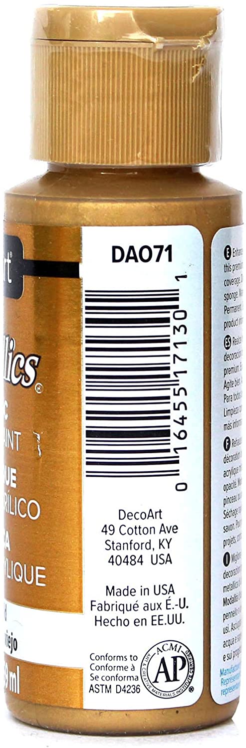 Deco Art Americana Acrylic Metallic Paint, Glorious Gold, 59 ml (Pack of 1) - Image 2
