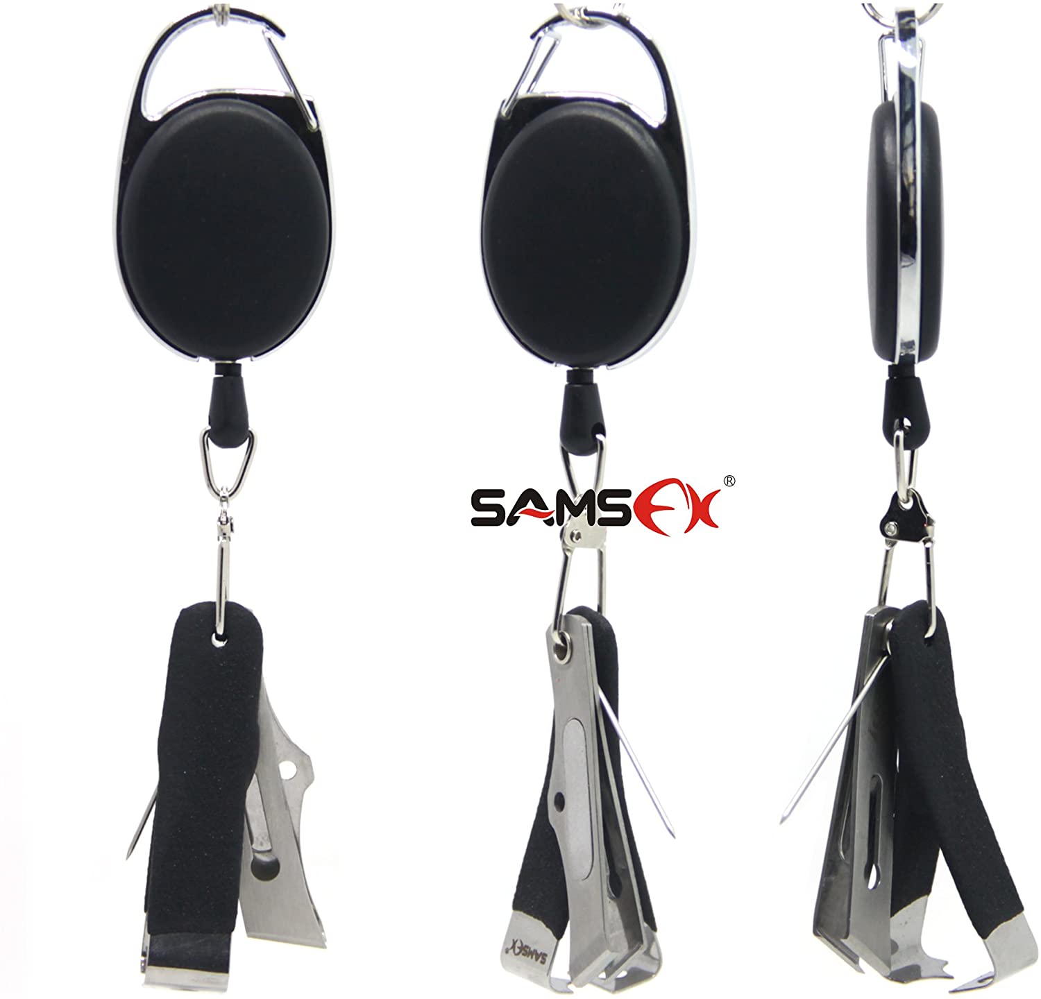 SAMSFX Jig Eye Cleaner, Line Clipper and Hook Sharpener Kit Fly Fishing Tools BigaMart