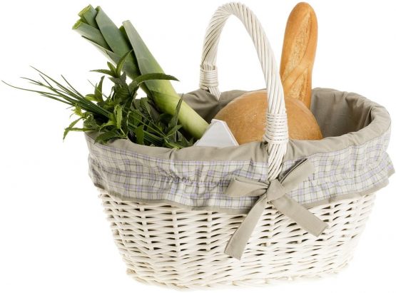 e-wicker24 Wicker Shopping Basket 42 x 29 x 34 cm Beige - Image 2