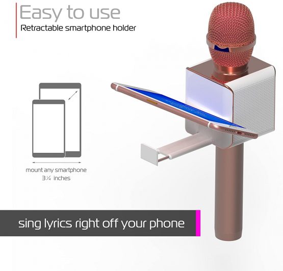 Tzumi Pop Solo Karaoke Mic Rose Gold. - Image 4