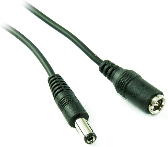CDL Micro 3 m DC Jack 5.5 x 2.1 mm Power Male to Female M-F Extension Cable for CCTV Camera, black - Image 2