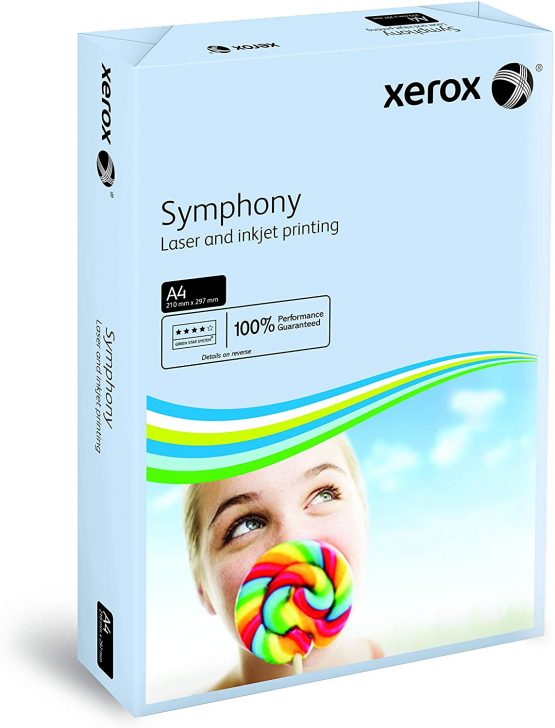 Xerox Symphony Coloured Paper Multifunctional Ream-Wrapped 80gsm A4 Blue Ref 003R93967 [500 Sheets]
