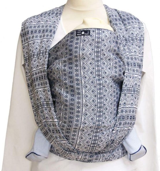 Didymos Indio Baby Wrap Sling (Size 8, Dark Blue/ White) - Image 2
