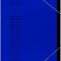 Elba Chic 42495DB Folder A4 / 450 g/m/Recycled Cardboard / 7 Compartments with Blank Tabs/Pack of 5 / Dark Blue