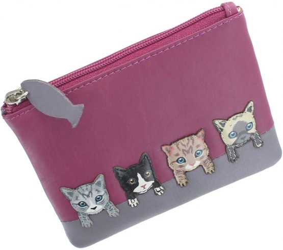 Mala Leather Best Friends Collection Coin Purse with Keyring 4166_65 Pink