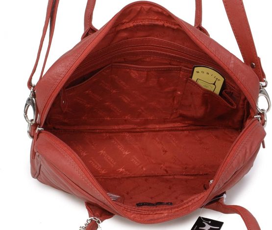 CATWALK COLLECTION HANDBAGS - Ladies Leather Messenger/Shoulder Bag/Cross Body with Detachable Strap - Women's A4 Organiser Work Bag - GROSVENOR - Image 4