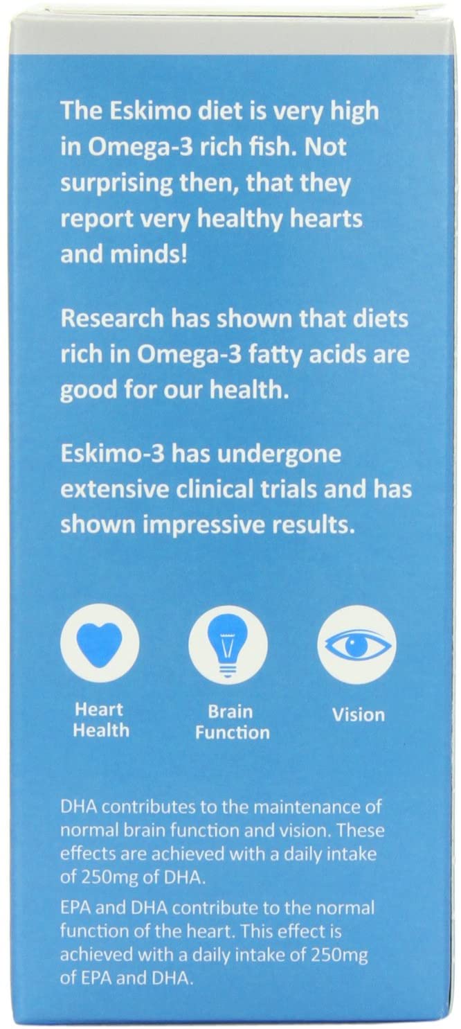Eskimo-3 Brainsharp Fish Oil by Metagenics - Omega-3, 6 & 9 + CoQ10 for Memory & Concentration - 960mg EPA & DHA - 120 Capsules - Image 3