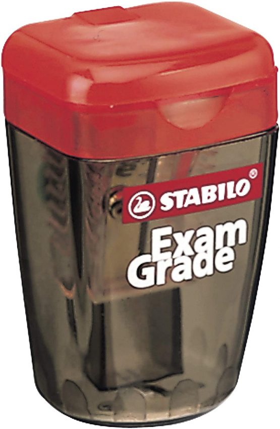 Stabilo Exam Grade - Pencil Sharpener (Red, Transparent)
