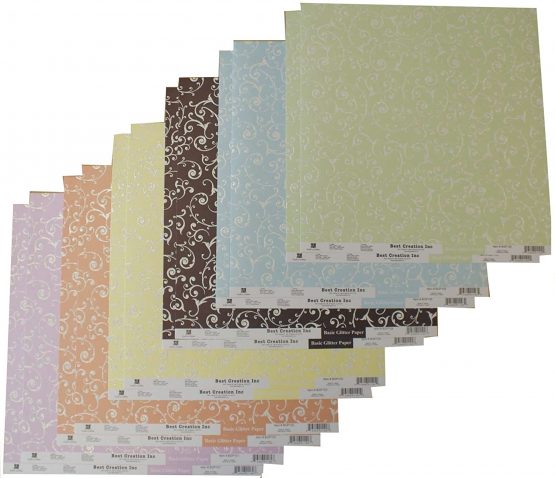 Best Creation 12 x 12-Inch Swirl Glitter Cardstock