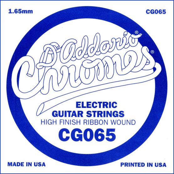 D'Addario CG065 .065 Flat Wound Single String for Electric Guitar