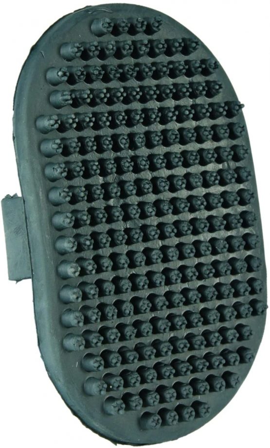 Massage brush, with hand-loop, rubber, 9 � 13 cm