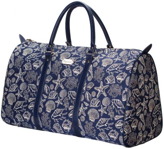 Signare Tapestry Large Duffel Bag Overnight Bags Weekend Bag for Women with Fashion Pattern Design (Sea Shell, BHOLD-Shell) - Image 2