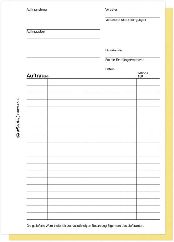 Herlitz Order Book A5 2 x 40 Sheets Self-Copying Professional Size – Pack of 1 - Image 3